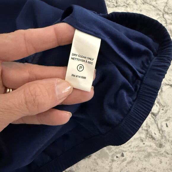 Ramy Brook Blouse Size XS Navy Blue Jilly Tank Top 100% Silk Old Money $275 - Picture 15 of 15